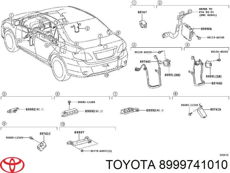 Comprar 8999741010 Toyota Antena de cerradura de maletero