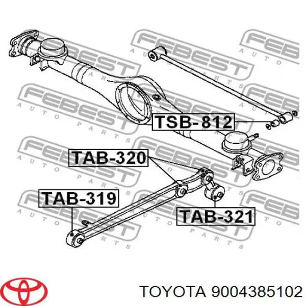 Suspensión, barra transversal trasera, exterior para Daihatsu YRV (M2)