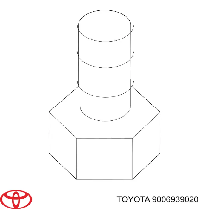9006939020 Toyota tapón roscado, colector de aceite