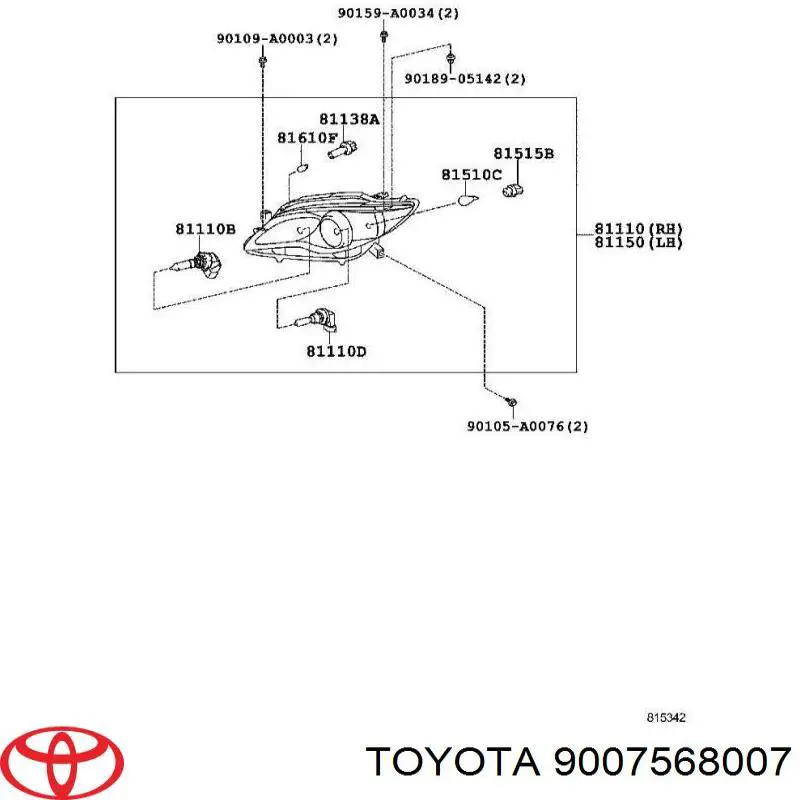  Toyota 9007568007 precio, desde 13,95 EUR