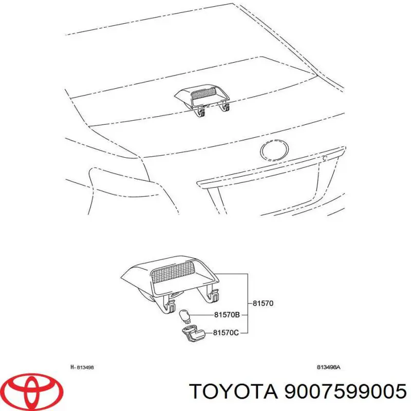 Comprar 9006981028 Toyota Zócalo del portalámparas de la luz de freno adicional