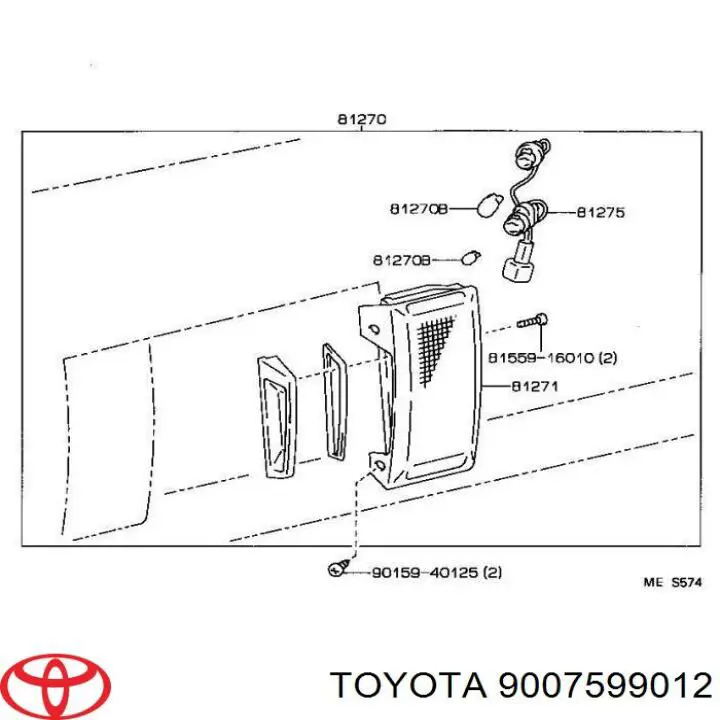 Comprar 9007599012 Toyota Portalámparas de luz intermitente