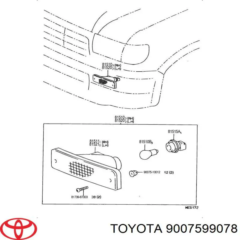 9007599078 Toyota