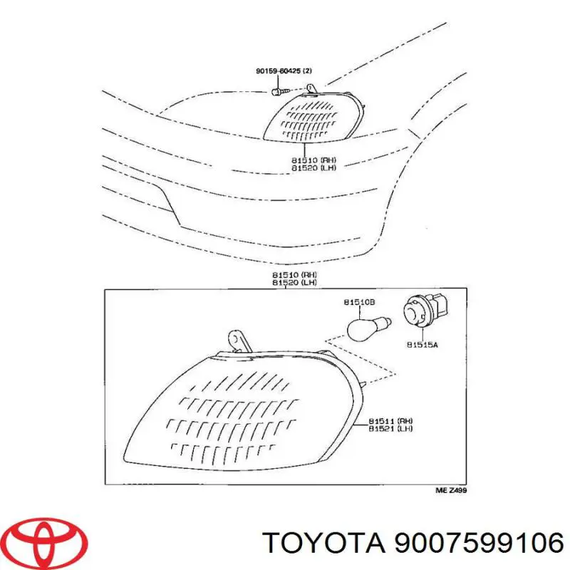 9007599106 Toyota