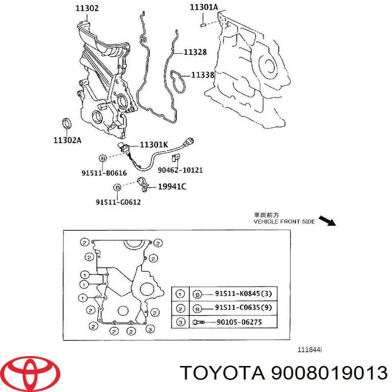 9008019013 Toyota sensor de cigüeñal