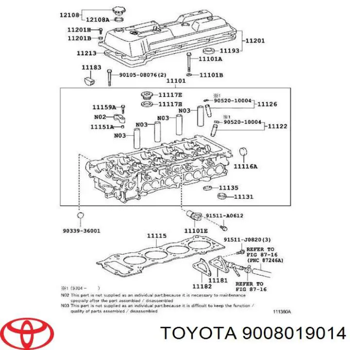 9008019014 Toyota sensor de arbol de levas