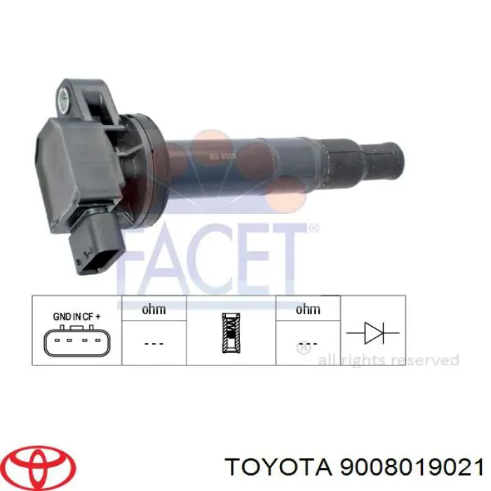 Bobina de chispa Toyota 9008019021 precio, desde 28,59 EUR
