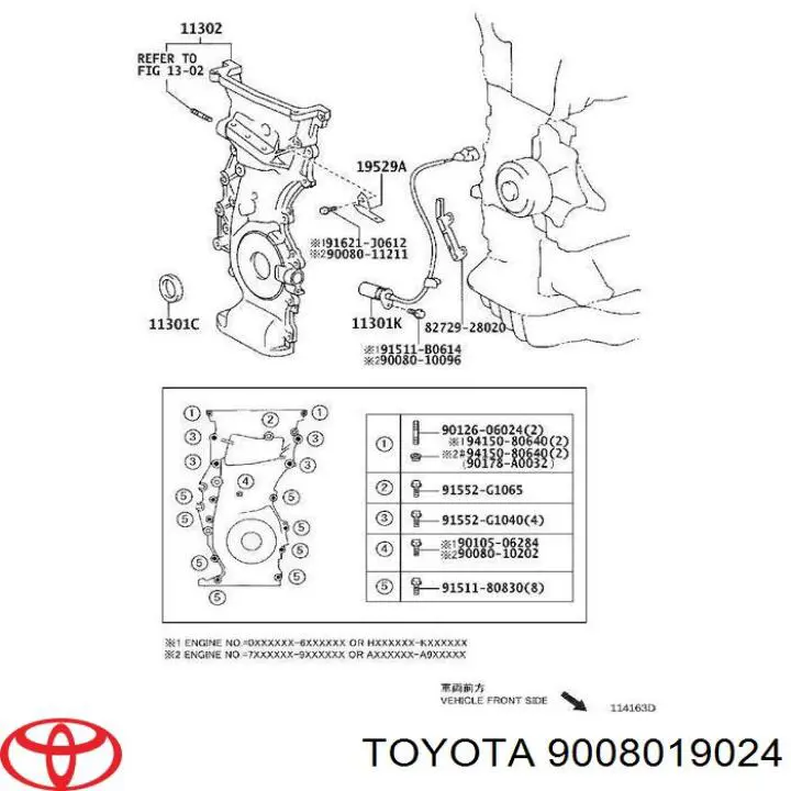 9091905067 Toyota sensor de cigüeñal