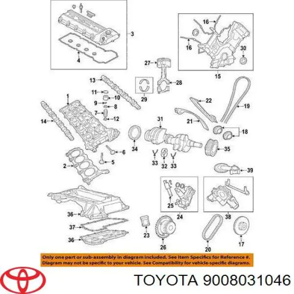 Anillo de junta, vástago de válvula de escape para Toyota RAV4 (A4)