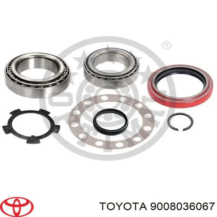 9008036067 Toyota cojinete externo del cubo de la rueda delantera