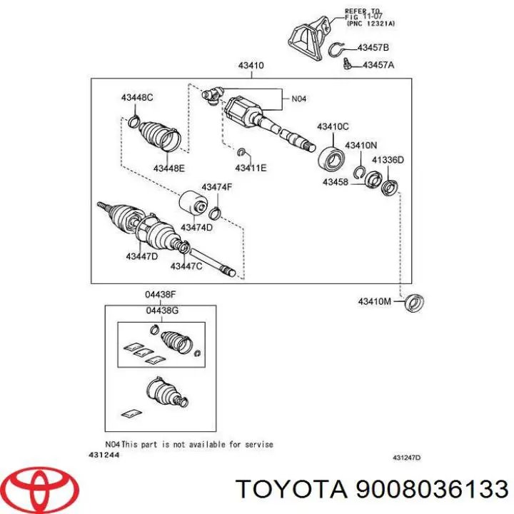 Cojinete del semieje delantero Toyota 9008036133 precio, desde 28,31 EUR