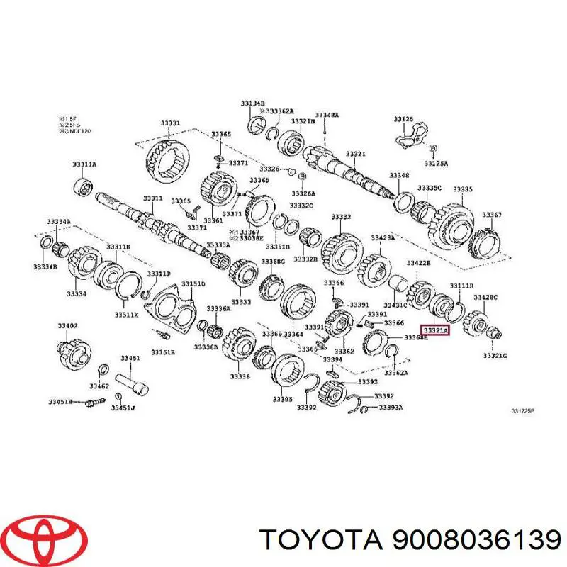 Cojinete del eje secundario de la caja de cambios Toyota 9008036139 precio, desde 33,41 EUR