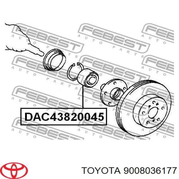 Anillo de retención de cojinete de rueda para Toyota RAV4 (XA2)