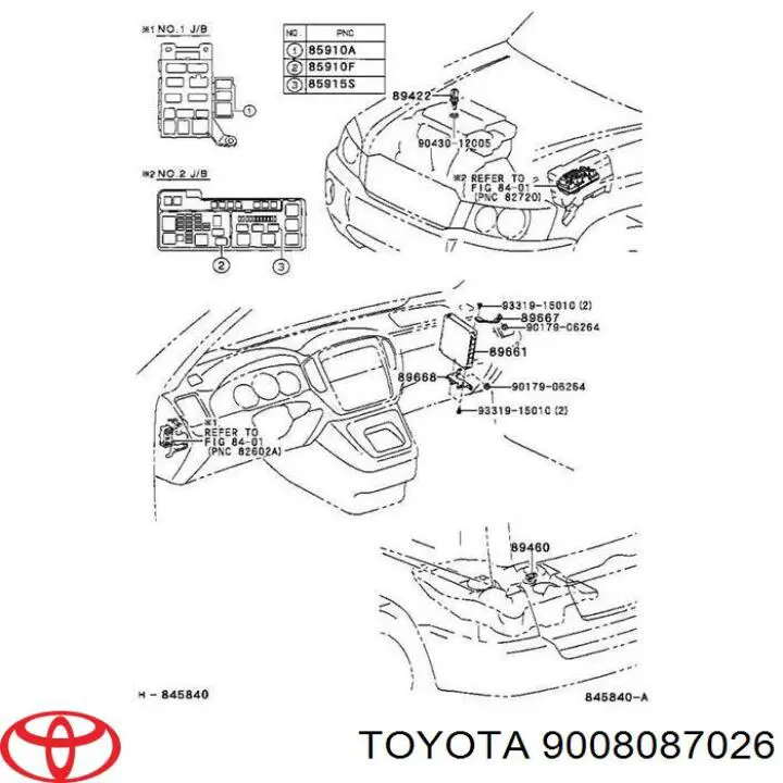 Relé, faro para Toyota Corolla (E12)