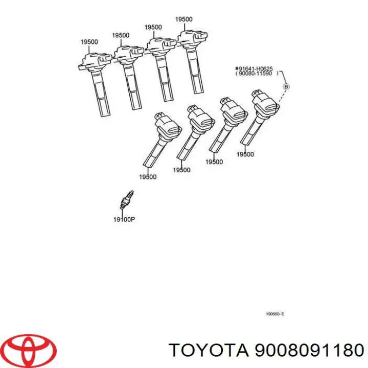 Bujía 9008091180 Toyota