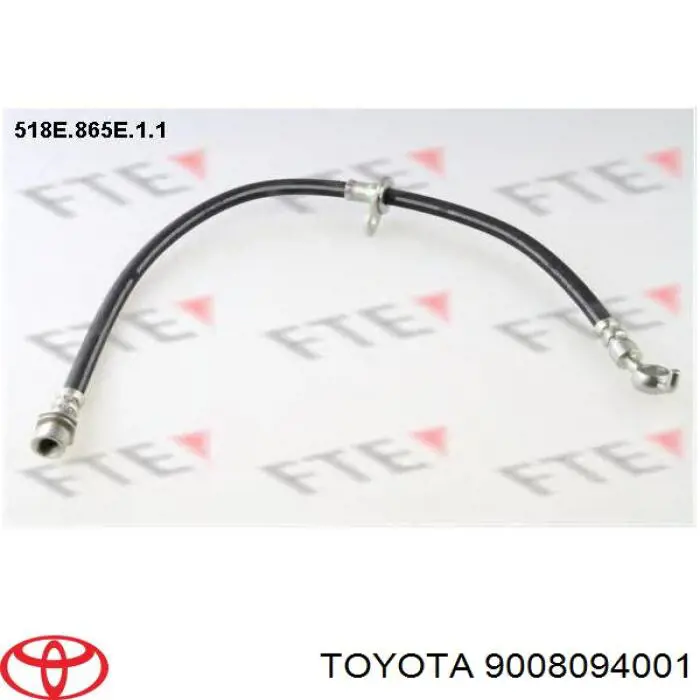 9008094001 Toyota latiguillos de freno delantero izquierdo