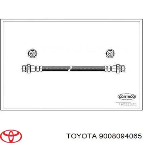 9008094065 Toyota latiguillos de freno delantero izquierdo