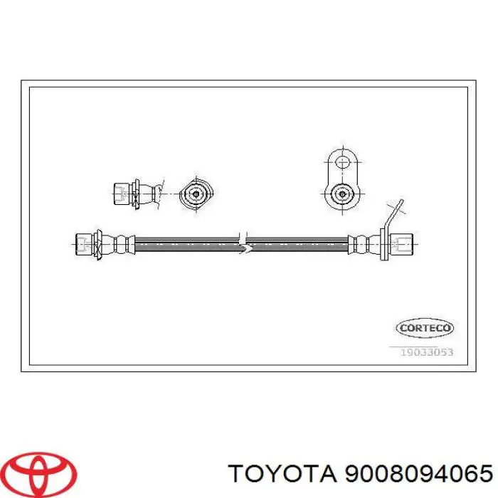 Manguera de freno delantera izquierda Toyota 9008094065 precio, desde 15,21 EUR