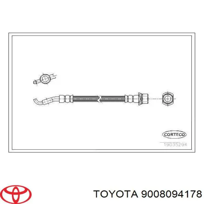 9008094178 Toyota latiguillo de freno trasero
