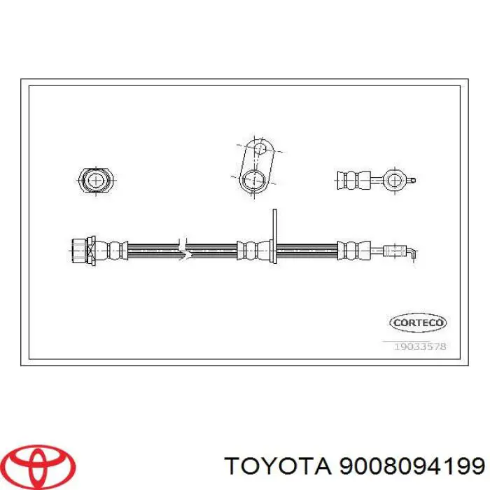 Comprar 9008094199 Toyota Latiguillos de freno trasero derecho