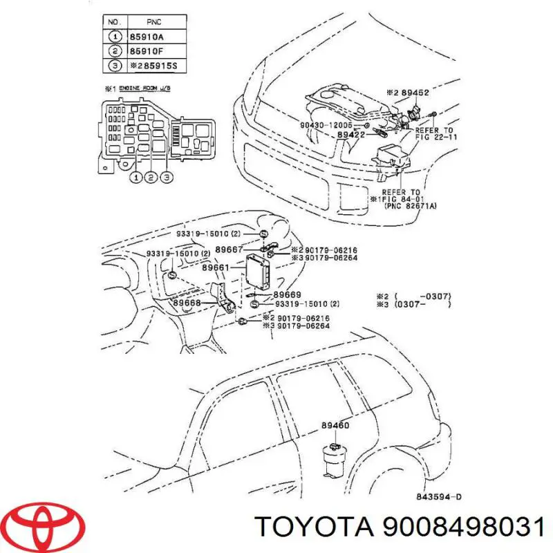 Comprar 283000L010 Toyota Relé de faro antiniebla