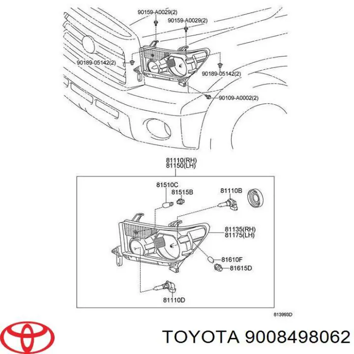 Lámpara para Toyota Sequoia (K6)