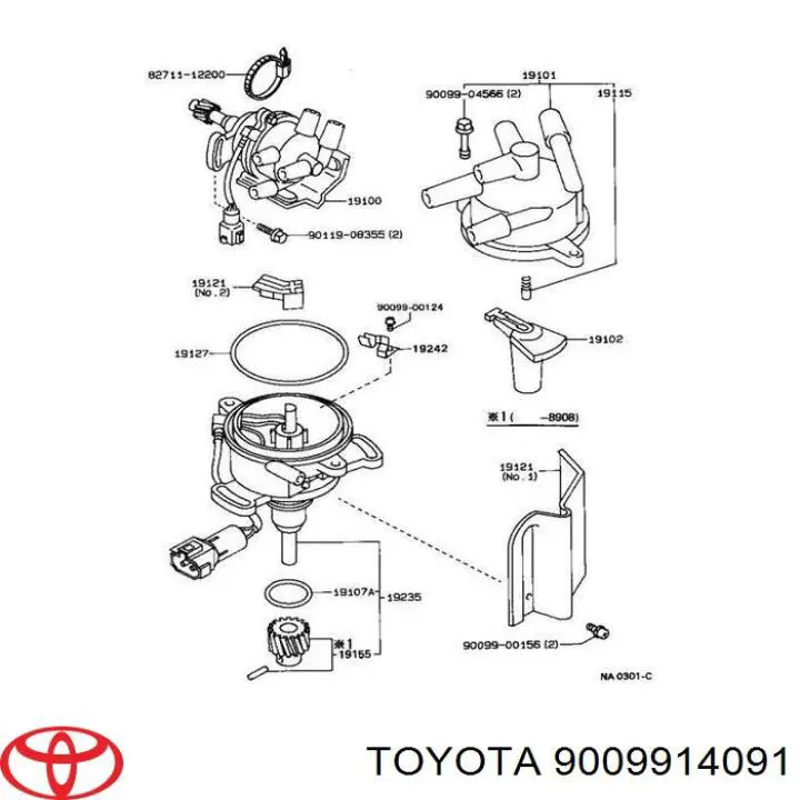 Comprar 9009914091 Toyota Junta tórica del distribuidor