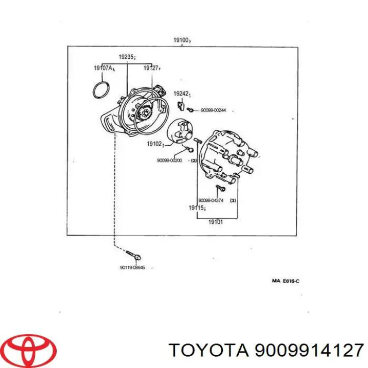 Junta tórica del distribuidor Toyota 9006908013 precio, desde 4,24 EUR