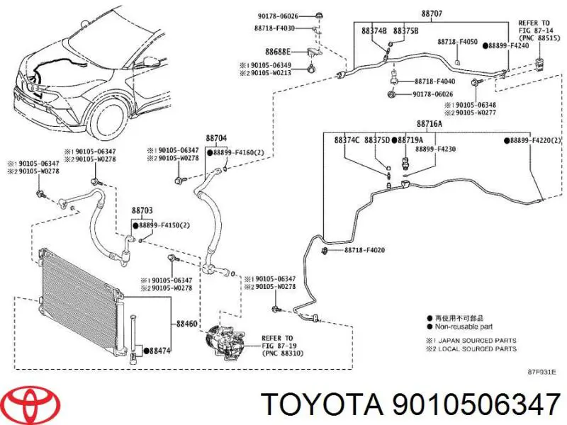  Toyota 9010506347 precio, desde  
