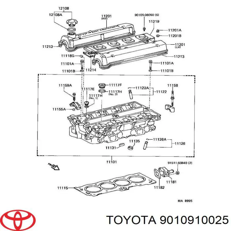 Tornillo de culata para Toyota Corolla (E8)