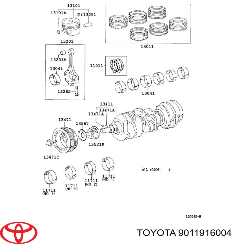 Comprar 9011916004 Toyota Perno de la polea del cigüeñal
