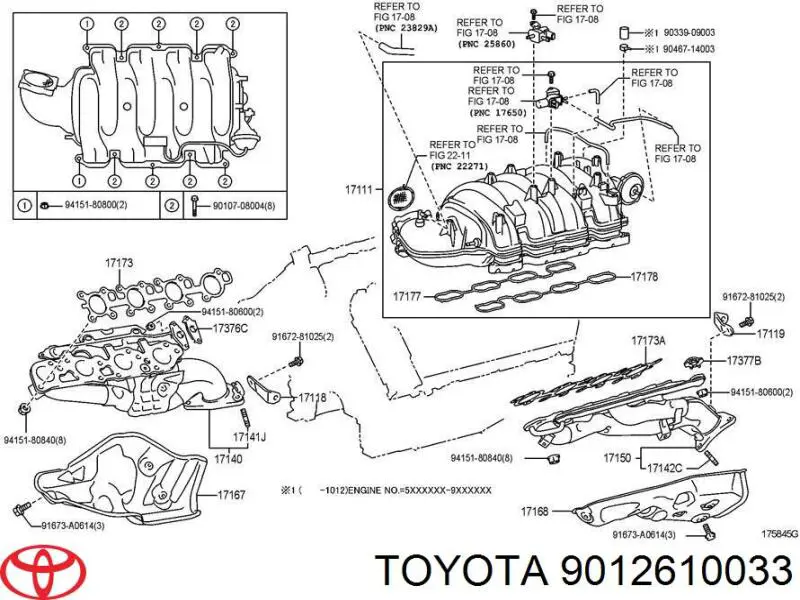 Perno (espárrago) del colector de escape Toyota 9012610033 precio, desde 3,85 EUR