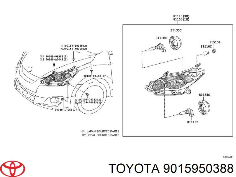 9015950388 Toyota