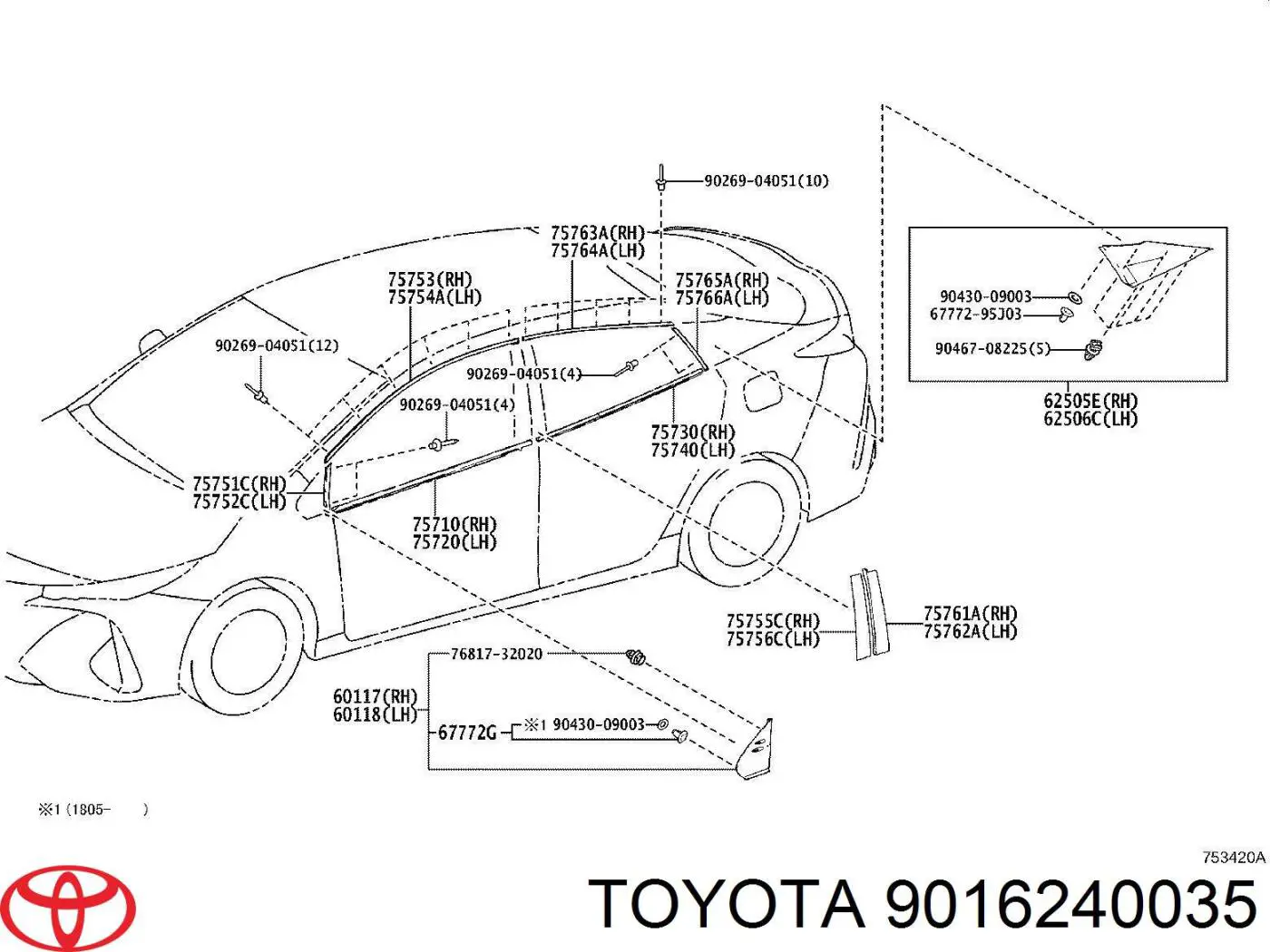 9016240035 Toyota