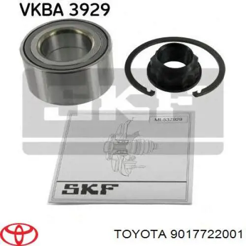Tuerca del cubo de la rueda delantera 9017722001 Toyota