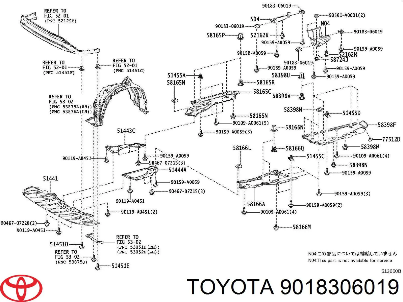 Comprar 9018306019 Toyota Clip de fijación del guardabarros