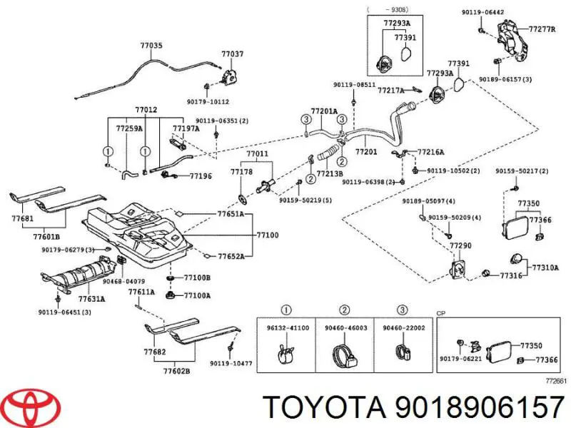 Comprar 9018906157 Toyota Clip de fijación del guardabarros