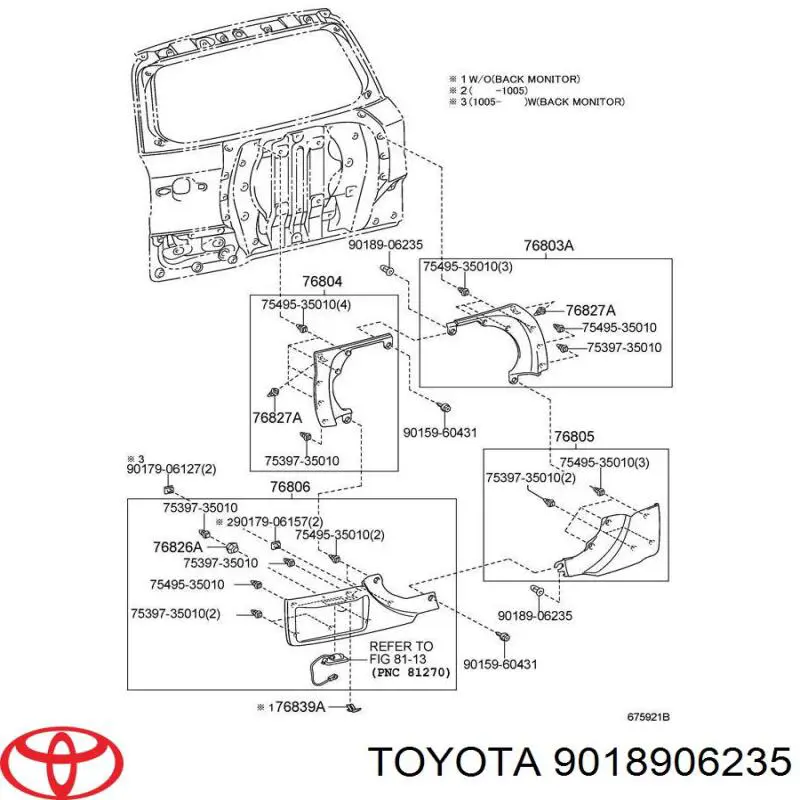 Clip de fijación del guardabarros delantero Toyota 9018906235 precio, desde 0,68 EUR