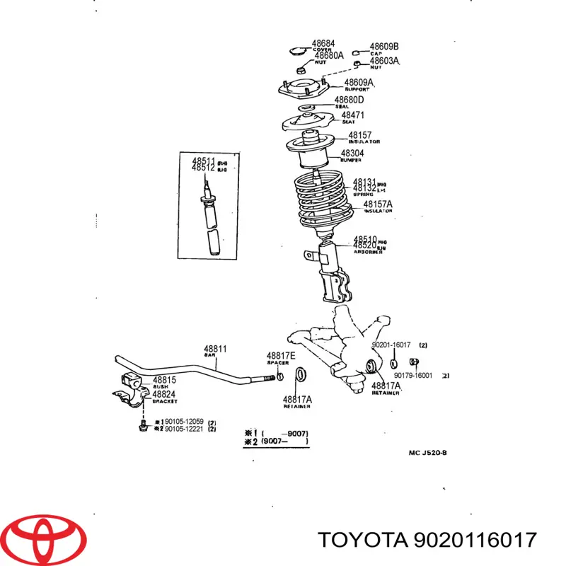 9020116017 Toyota