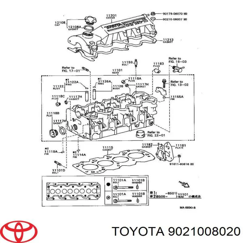 Arandela de tornillo de culata Toyota 9021008020 precio, desde 3,14 EUR