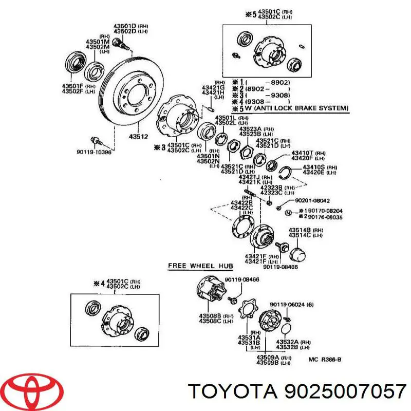 9025007057 Toyota 