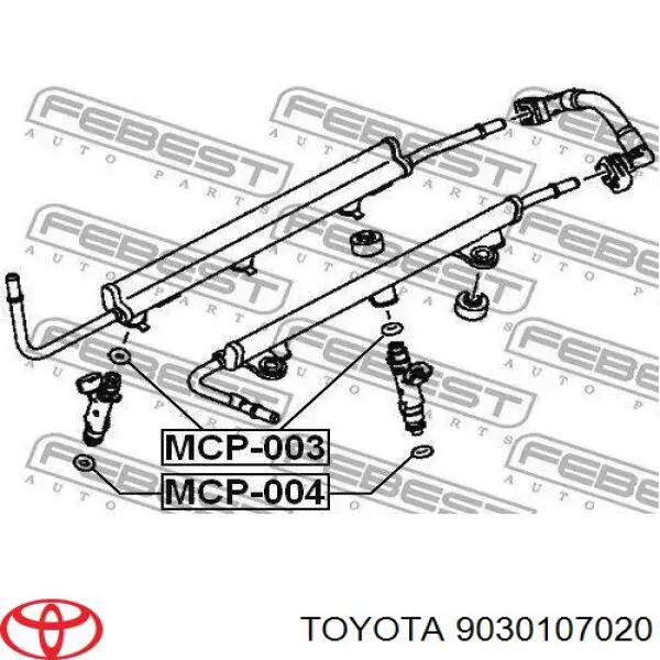 9030107020 Toyota Cojinete del eje de entrada de la caja de engranajes