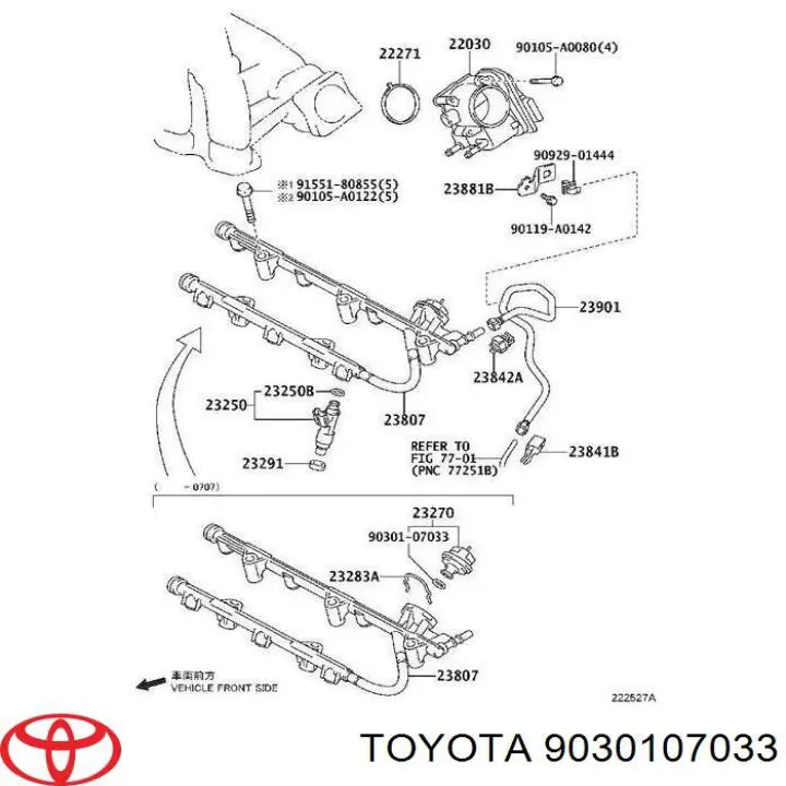 9030107033 Toyota junta de inyectores