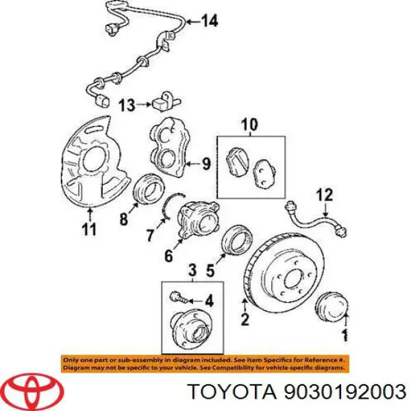 Anillo de cubo Toyota 9030192003 precio, desde 4,37 EUR