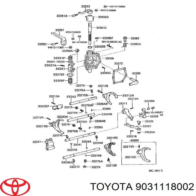 Anillo Reten Palanca selectora, Caja De Cambios para Toyota Liteace (CM30G, KM30G)