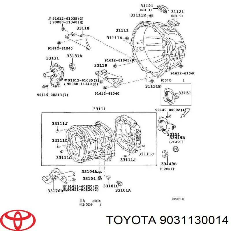 Comprar 9031130014 Toyota Retén del eje primario de la transmisión
