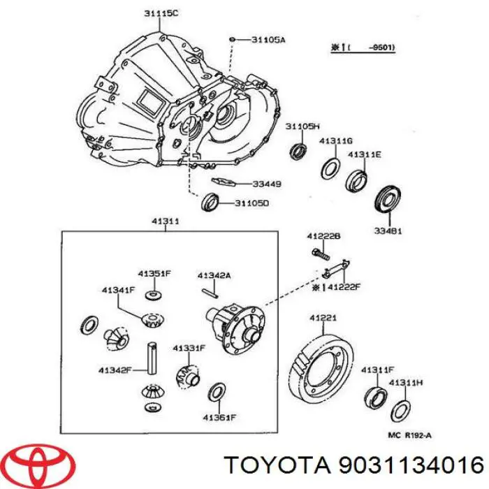 Comprar 9031134016 Toyota Retén del semieje delantero derecho
