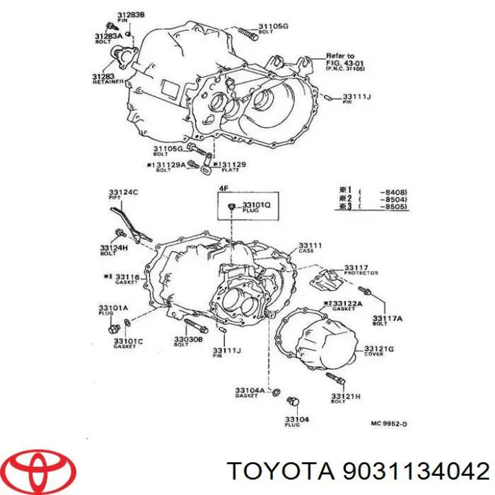 Retén del semieje delantero izquierdo Toyota 9031134042 precio, desde 4,53 EUR