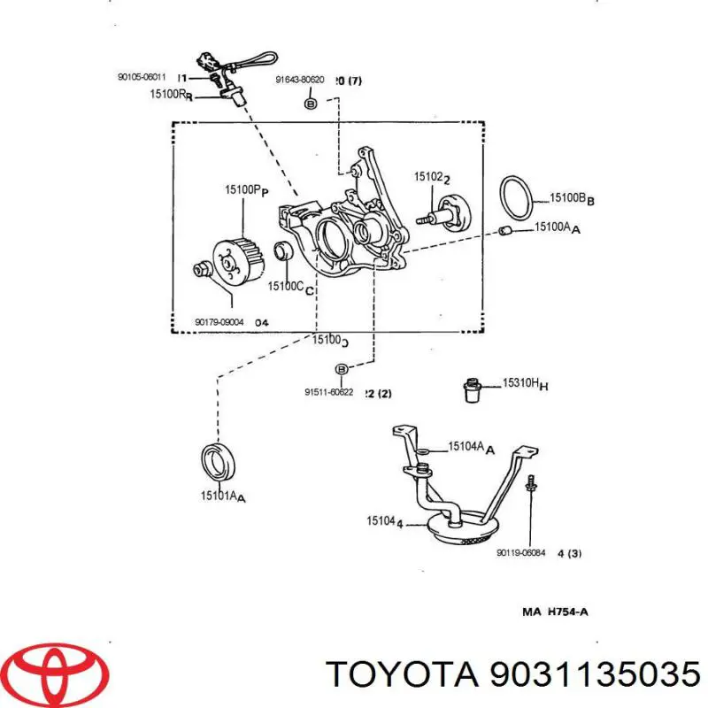 Retén de cigüeñal frontal Toyota 9031135035 precio, desde 7,38 EUR