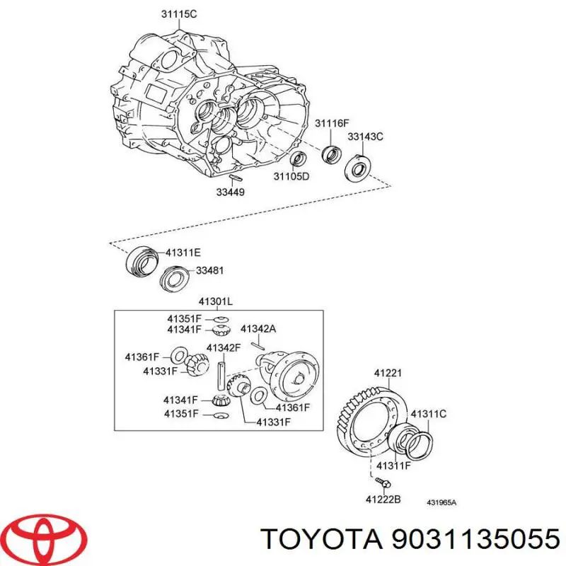 Comprar 9031135055 Toyota Retén del semieje delantero derecho